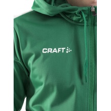 Craft Bluza z kapturem Hoodie Fullzip Pro Control zielona/biała Mężczyźni